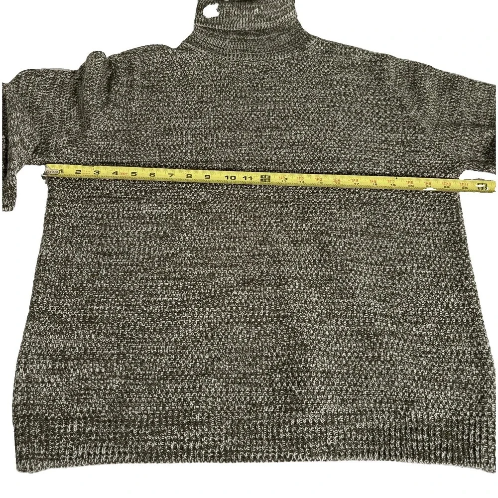 Zenana green turtleneck bubble sleeve sweater medium Academia Indie